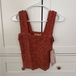 Gorgeous Red Textured Crop Top